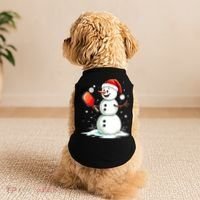 Christmas Pickleball Player Funny Pickleball Snowman Xmas Gift Doggie Tank thumb 2