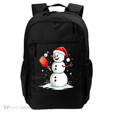 Christmas Pickleball Player Funny Pickleball Snowman Xmas Gift Backpack