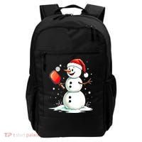 Christmas Pickleball Player Funny Pickleball Snowman Xmas Gift Backpack thumb 0