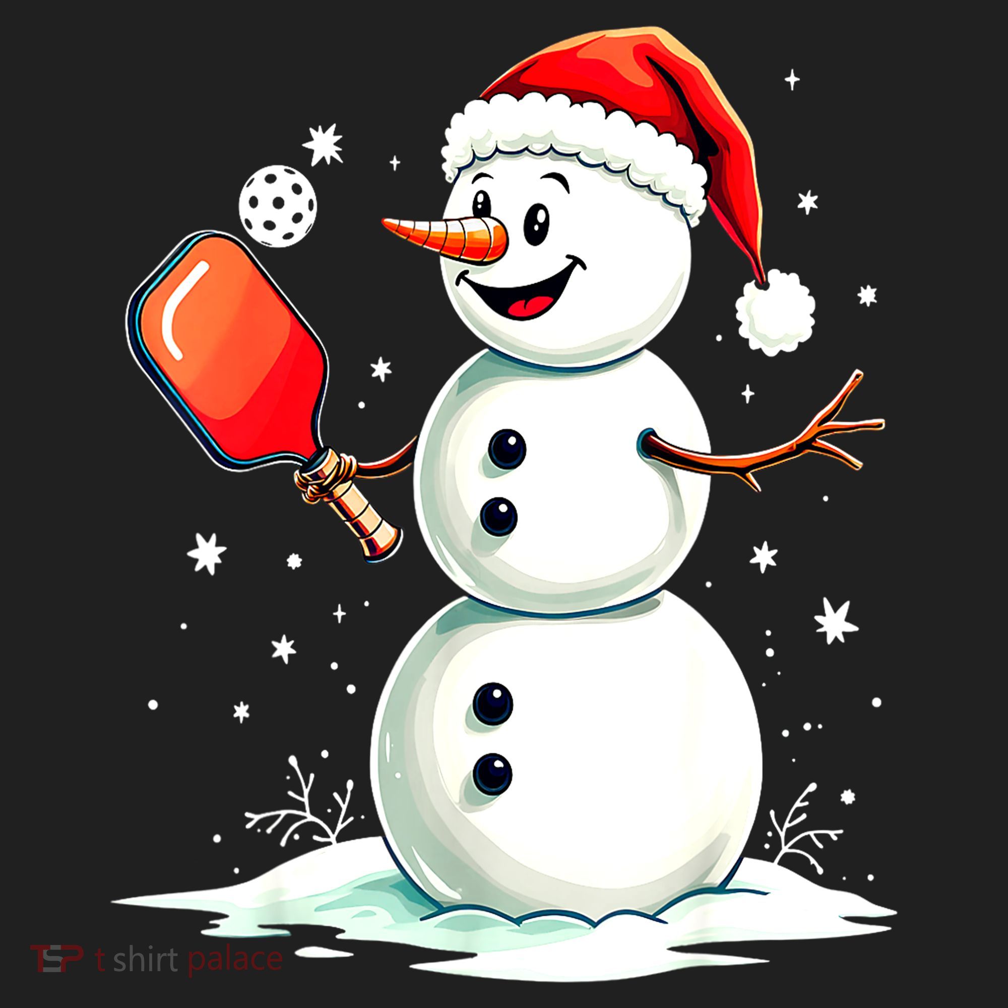 Christmas Pickleball Player Funny Pickleball Snowman Xmas Gift Beanie