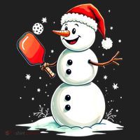 Christmas Pickleball Player Funny Pickleball Snowman Xmas Gift Hat thumb 2
