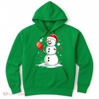 Christmas Pickleball Player Funny Pickleball Snowman Xmas Gift Hoodie thumb 0