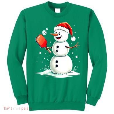 Christmas Pickleball Player Funny Pickleball Snowman Xmas Gift Sweatshirt