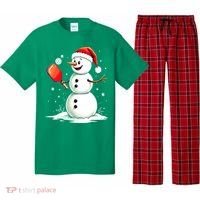 Christmas Pickleball Player Funny Pickleball Snowman Xmas Gift Pajama Set thumb 0