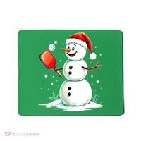 Christmas Pickleball Player Funny Pickleball Snowman Xmas Gift Mousepad thumb 0