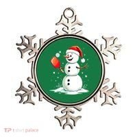 Christmas Pickleball Player Funny Pickleball Snowman Xmas Gift Ornament thumb 0