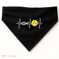 Christian Pickleball Player Ichthys Jesus Fish Symbol USA-Made Doggie Bandana thumb 0