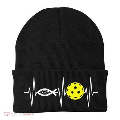 Christian Pickleball Player Ichthys Jesus Fish Symbol Beanie