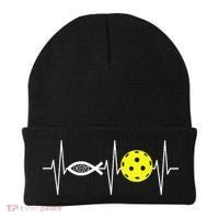 Christian Pickleball Player Ichthys Jesus Fish Symbol Beanie thumb 0