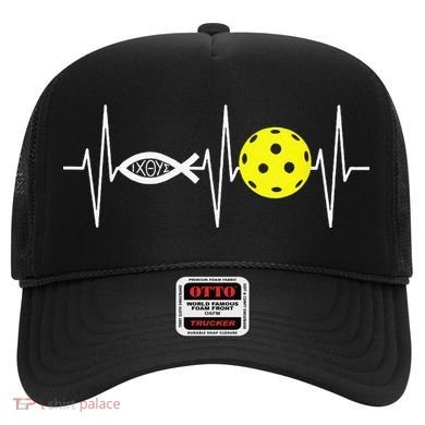 Christian Pickleball Player Ichthys Jesus Fish Symbol Hat