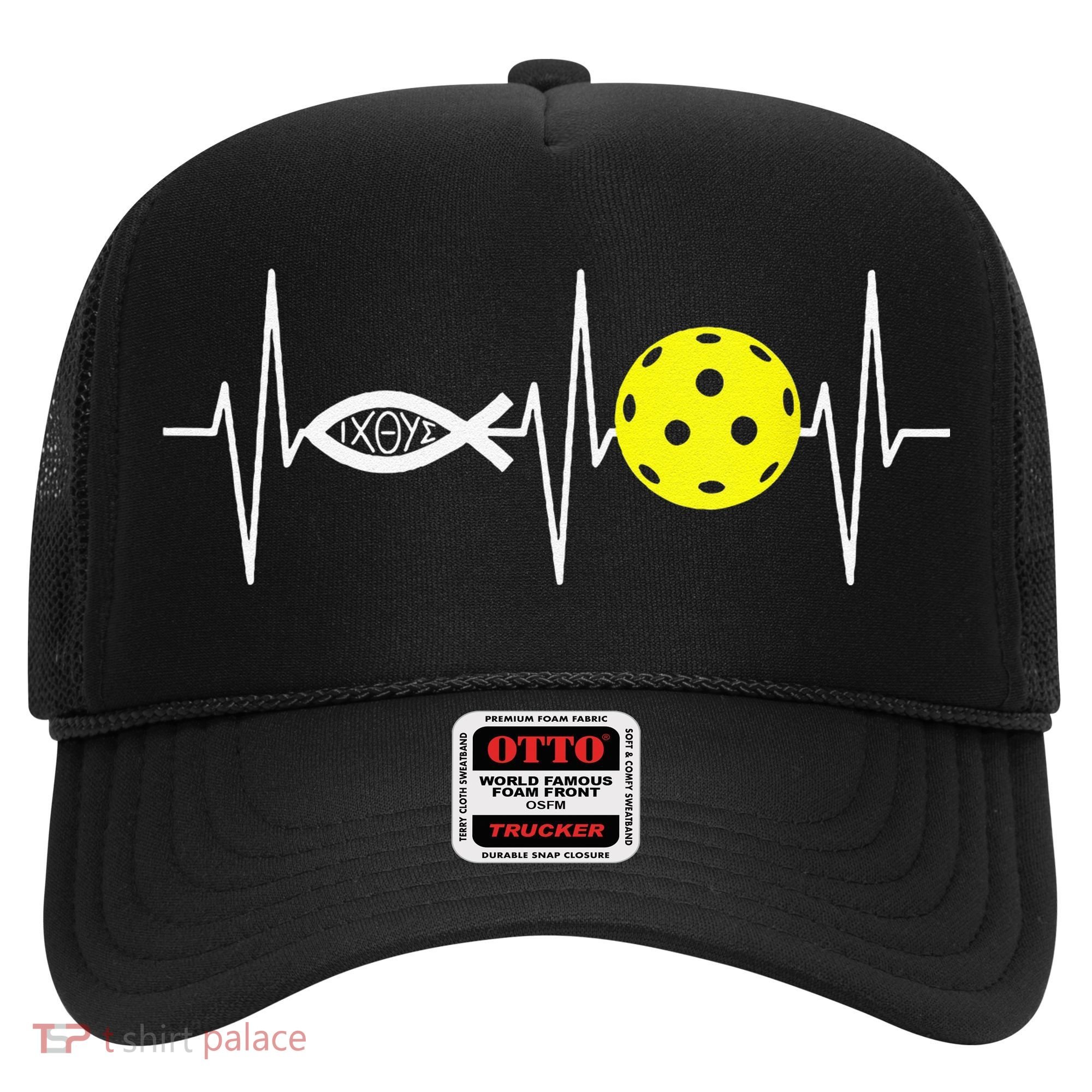 Christian Pickleball Player Ichthys Jesus Fish Symbol Hat