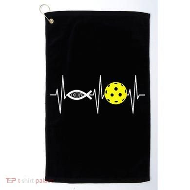 Christian Pickleball Player Ichthys Jesus Fish Symbol Golf Towel