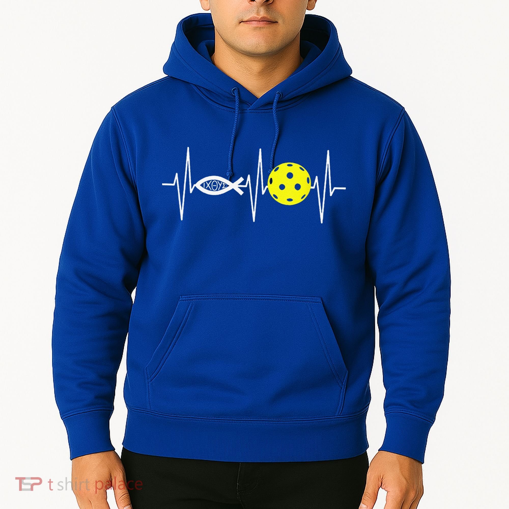 Christian Pickleball Player Ichthys Jesus Fish Symbol Hoodie