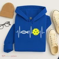 Christian Pickleball Player Ichthys Jesus Fish Symbol Hoodie thumb 4