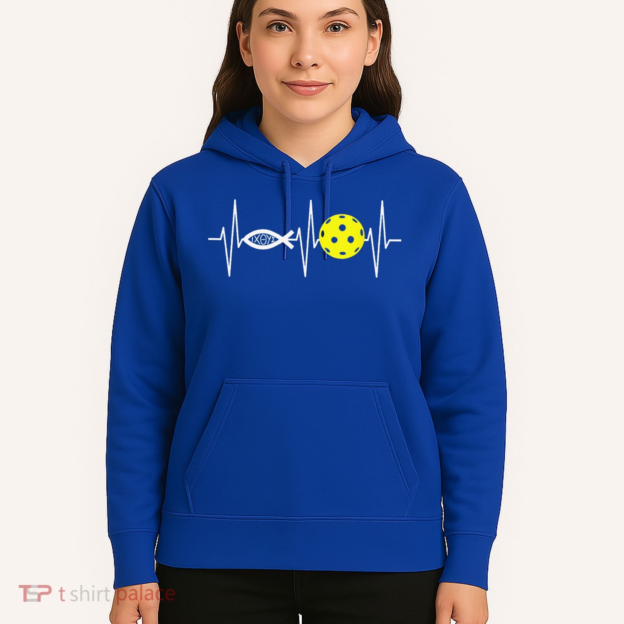Christian Pickleball Player Ichthys Jesus Fish Symbol Hoodie