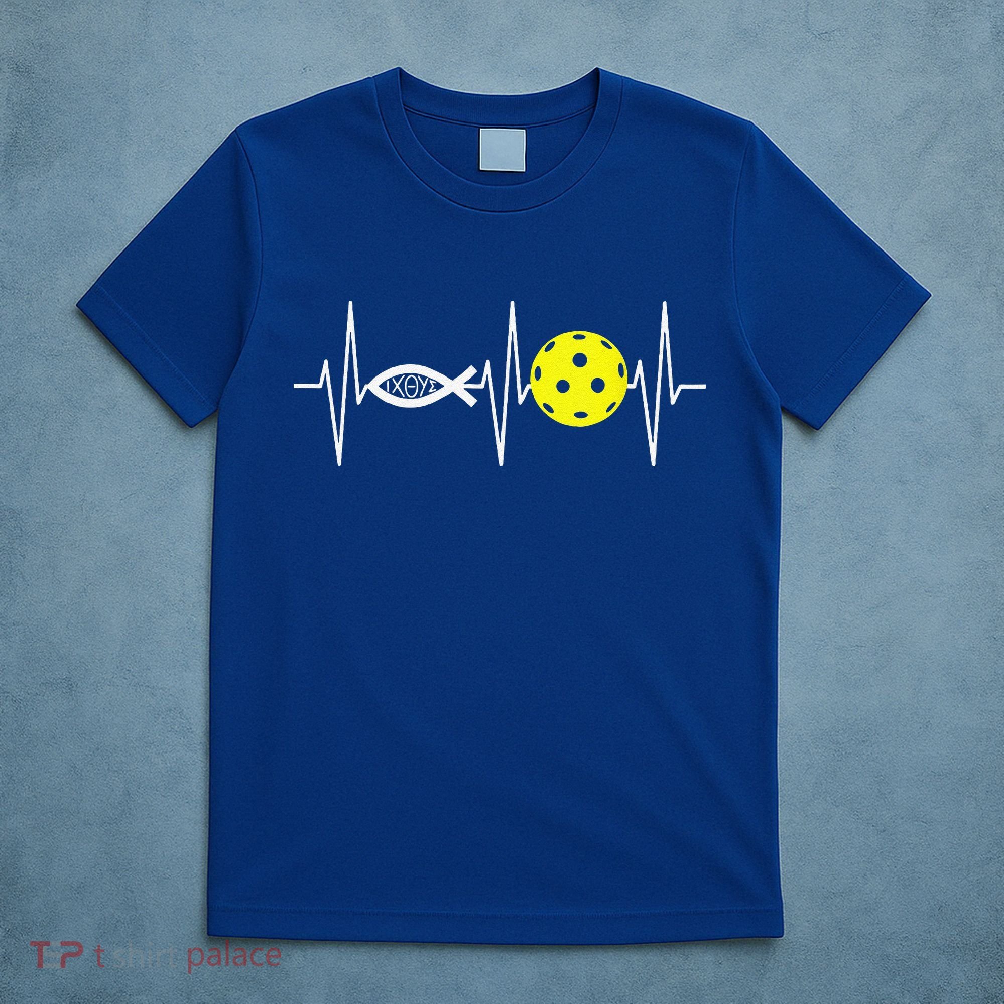 Christian Pickleball Player Ichthys Jesus Fish Symbol T-Shirt