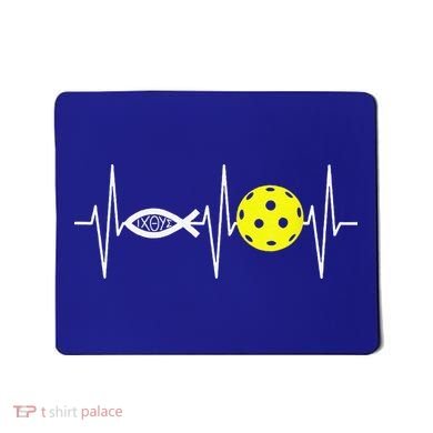 Christian Pickleball Player Ichthys Jesus Fish Symbol Mousepad