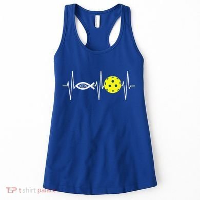 Christian Pickleball Player Ichthys Jesus Fish Symbol Women's Tank Top