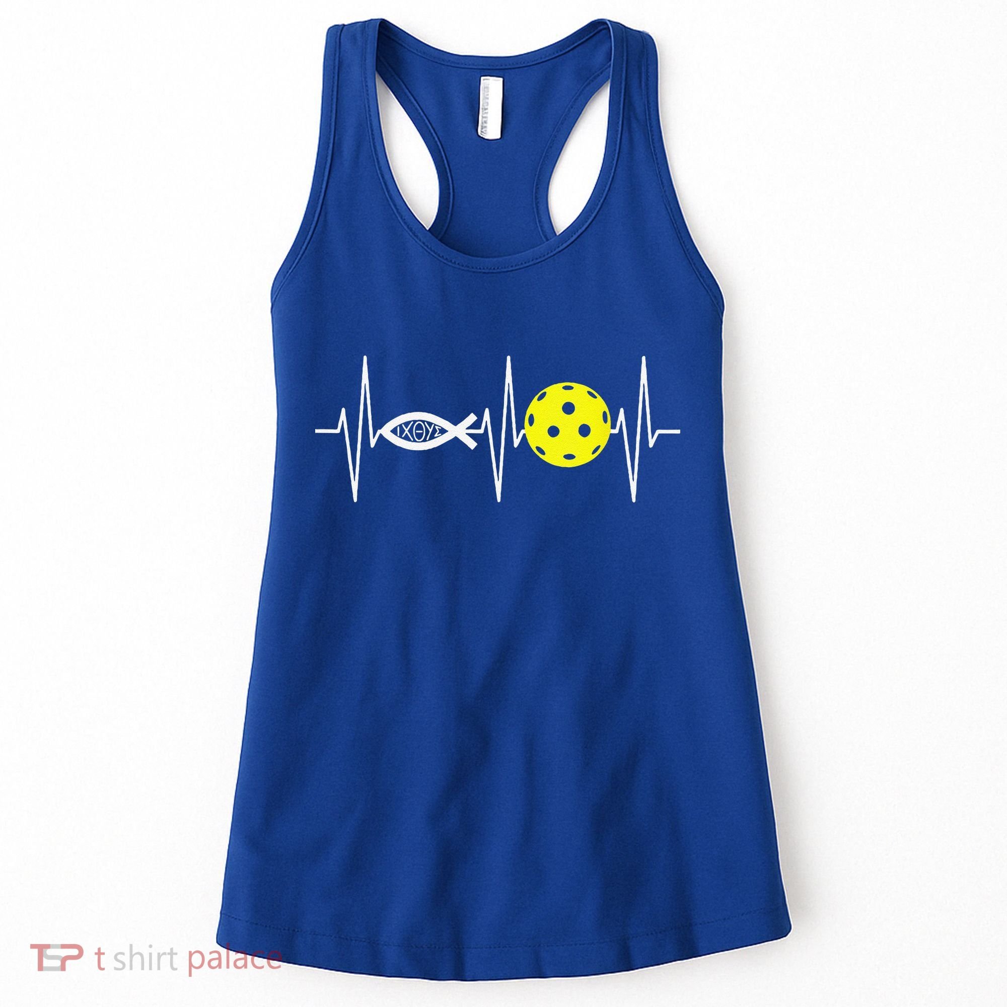 Christian Pickleball Player Ichthys Jesus Fish Symbol Women's Tank Top