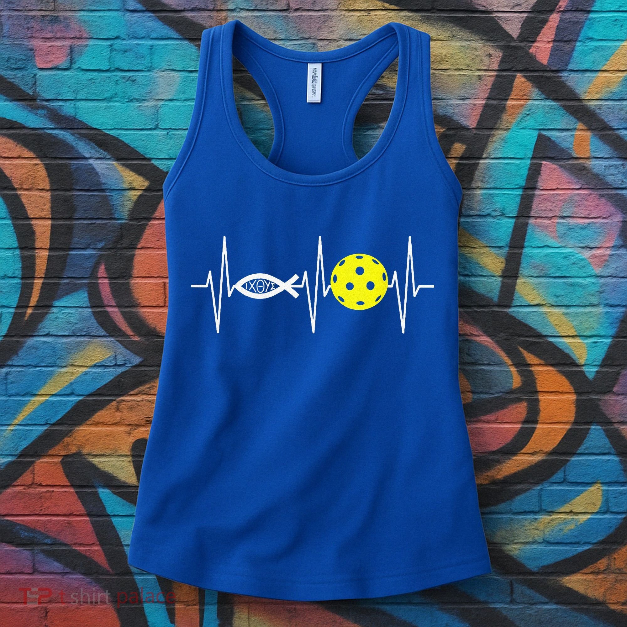 Christian Pickleball Player Ichthys Jesus Fish Symbol Women's Tank Top