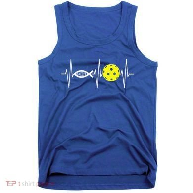 Christian Pickleball Player Ichthys Jesus Fish Symbol Tank Top