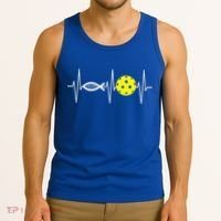 Christian Pickleball Player Ichthys Jesus Fish Symbol Tank Top thumb 3
