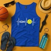 Christian Pickleball Player Ichthys Jesus Fish Symbol Tank Top thumb 4