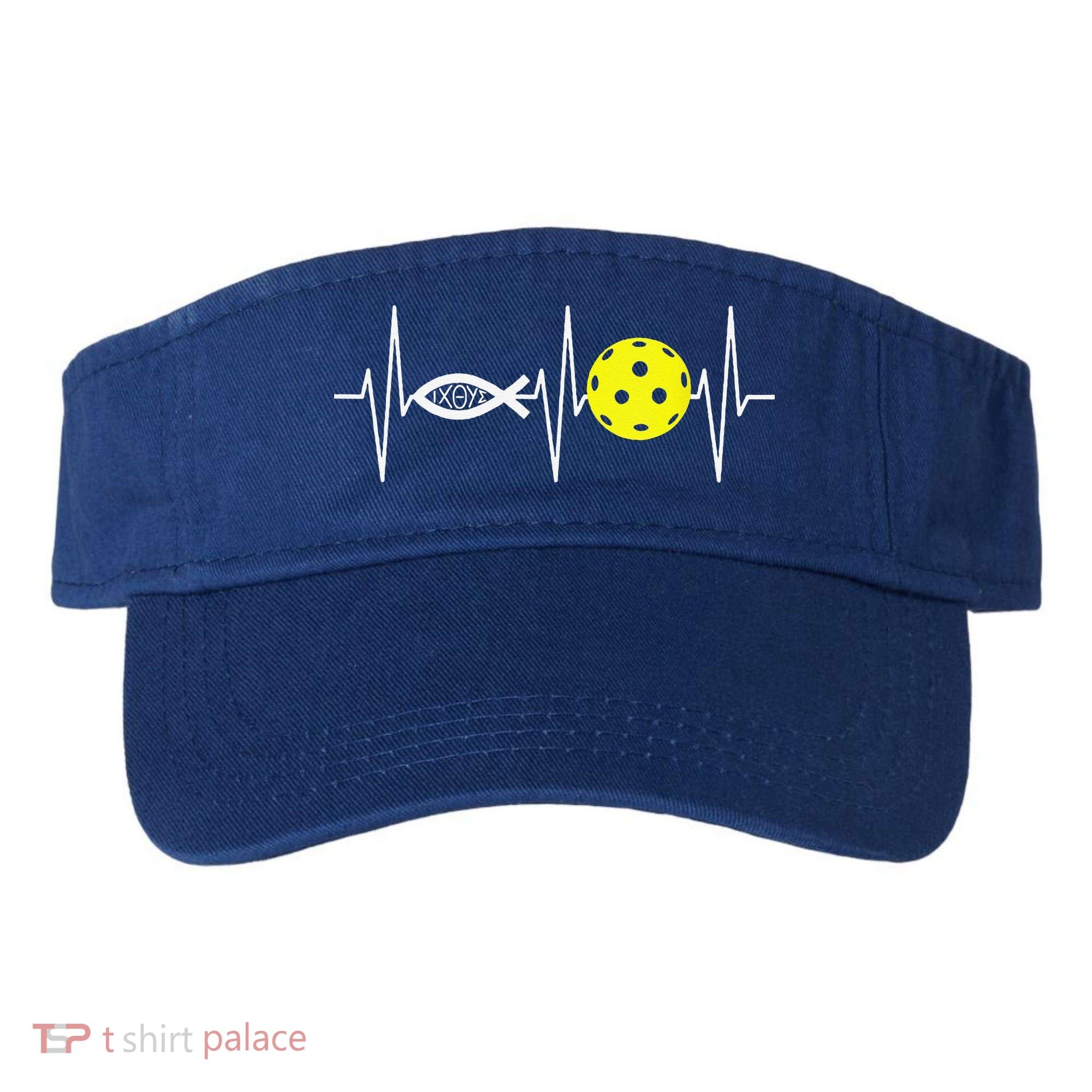 Christian Pickleball Player Ichthys Jesus Fish Symbol Visor