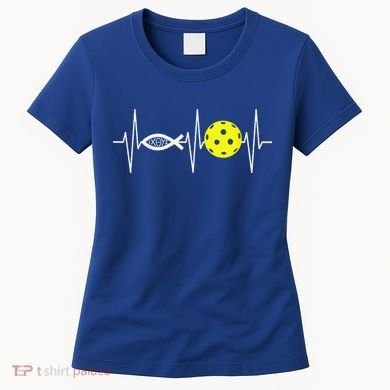 Christian Pickleball Player Ichthys Jesus Fish Symbol Women's T-Shirt