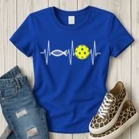 Christian Pickleball Player Ichthys Jesus Fish Symbol Women's T-Shirt thumb 3