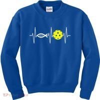Christian Pickleball Player Ichthys Jesus Fish Symbol Kids Sweatshirt thumb 0