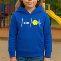 Christian Pickleball Player Ichthys Jesus Fish Symbol Kids Hoodie thumb 3