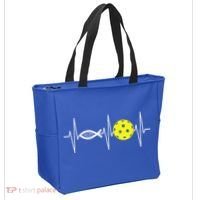 Christian Pickleball Player Ichthys Jesus Fish Symbol Tote Bag thumb 2