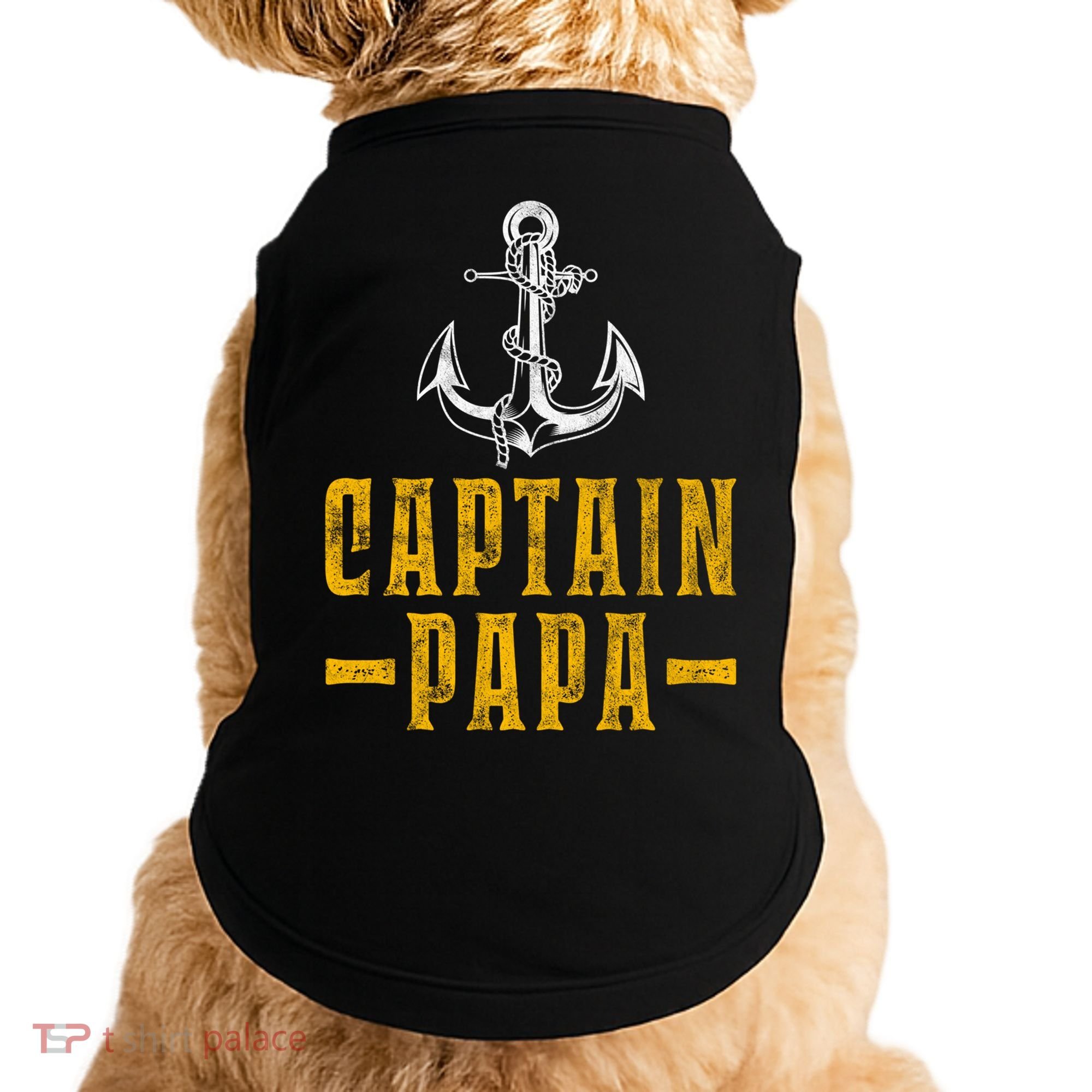 Captain Papa Pontoon Boat Owner Captain Sailors Boating Gift Doggie Tank
