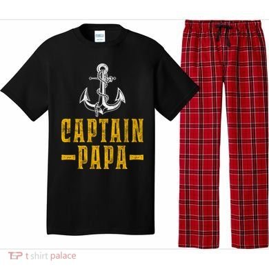 Captain Papa Pontoon Boat Owner Captain Sailors Boating Gift Pajama Set