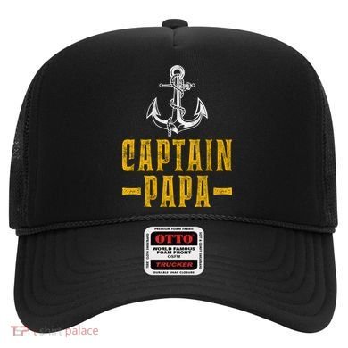 Captain Papa Pontoon Boat Owner Captain Sailors Boating Gift Hat