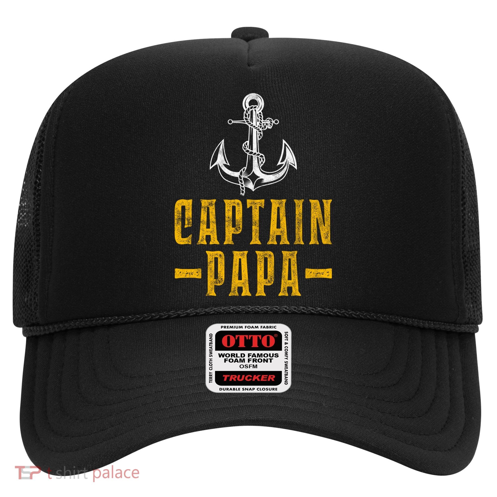 Captain Papa Pontoon Boat Owner Captain Sailors Boating Gift Hat