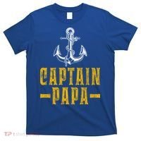 Captain Papa Pontoon Boat Owner Captain Sailors Boating Gift T-Shirt thumb 0