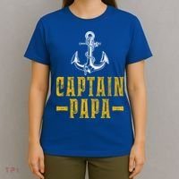 Captain Papa Pontoon Boat Owner Captain Sailors Boating Gift T-Shirt thumb 4