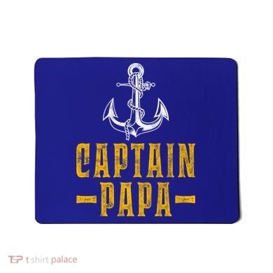Captain Papa Pontoon Boat Owner Captain Sailors Boating Gift Mousepad