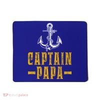 Captain Papa Pontoon Boat Owner Captain Sailors Boating Gift Mousepad thumb 0