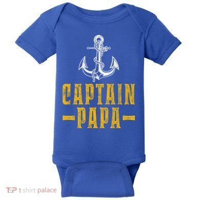 Captain Papa Pontoon Boat Owner Captain Sailors Boating Gift Baby Bodysuit