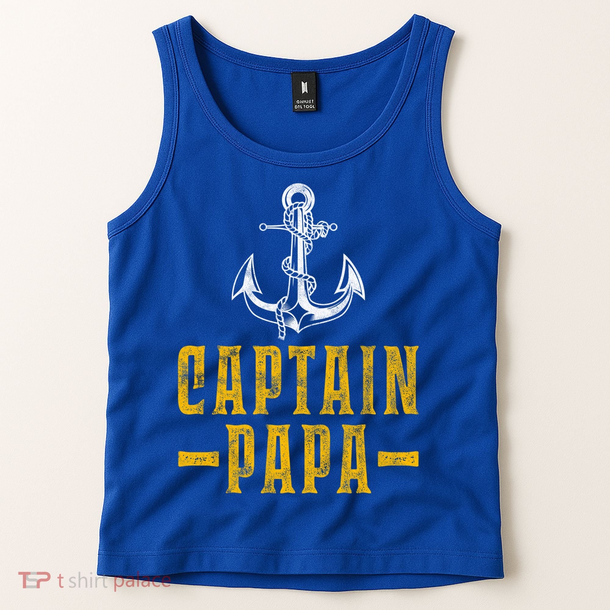 Captain Papa Pontoon Boat Owner Captain Sailors Boating Gift Tank Top