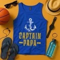Captain Papa Pontoon Boat Owner Captain Sailors Boating Gift Tank Top thumb 4