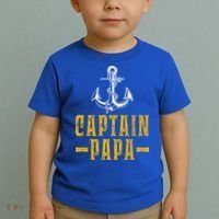 Captain Papa Pontoon Boat Owner Captain Sailors Boating Gift Toddler T-Shirt thumb 2
