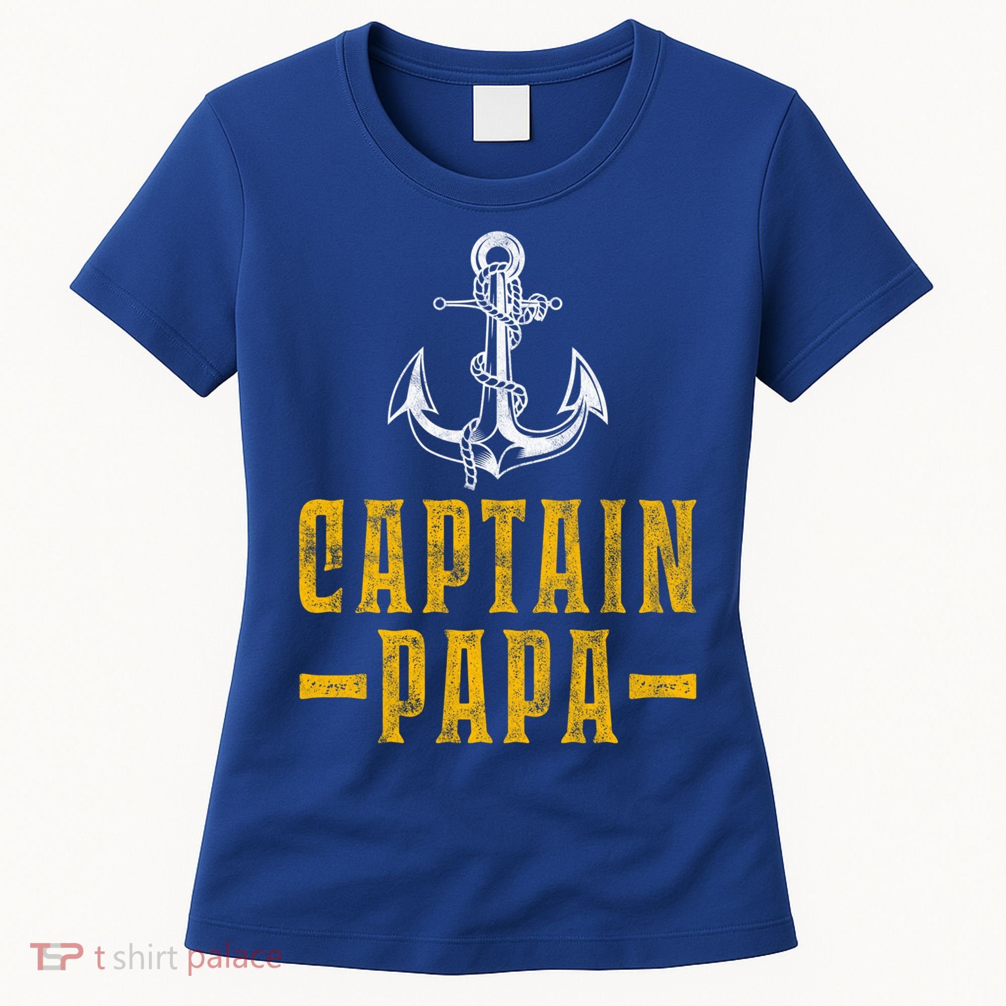 Captain Papa Pontoon Boat Owner Captain Sailors Boating Gift Women's T-Shirt