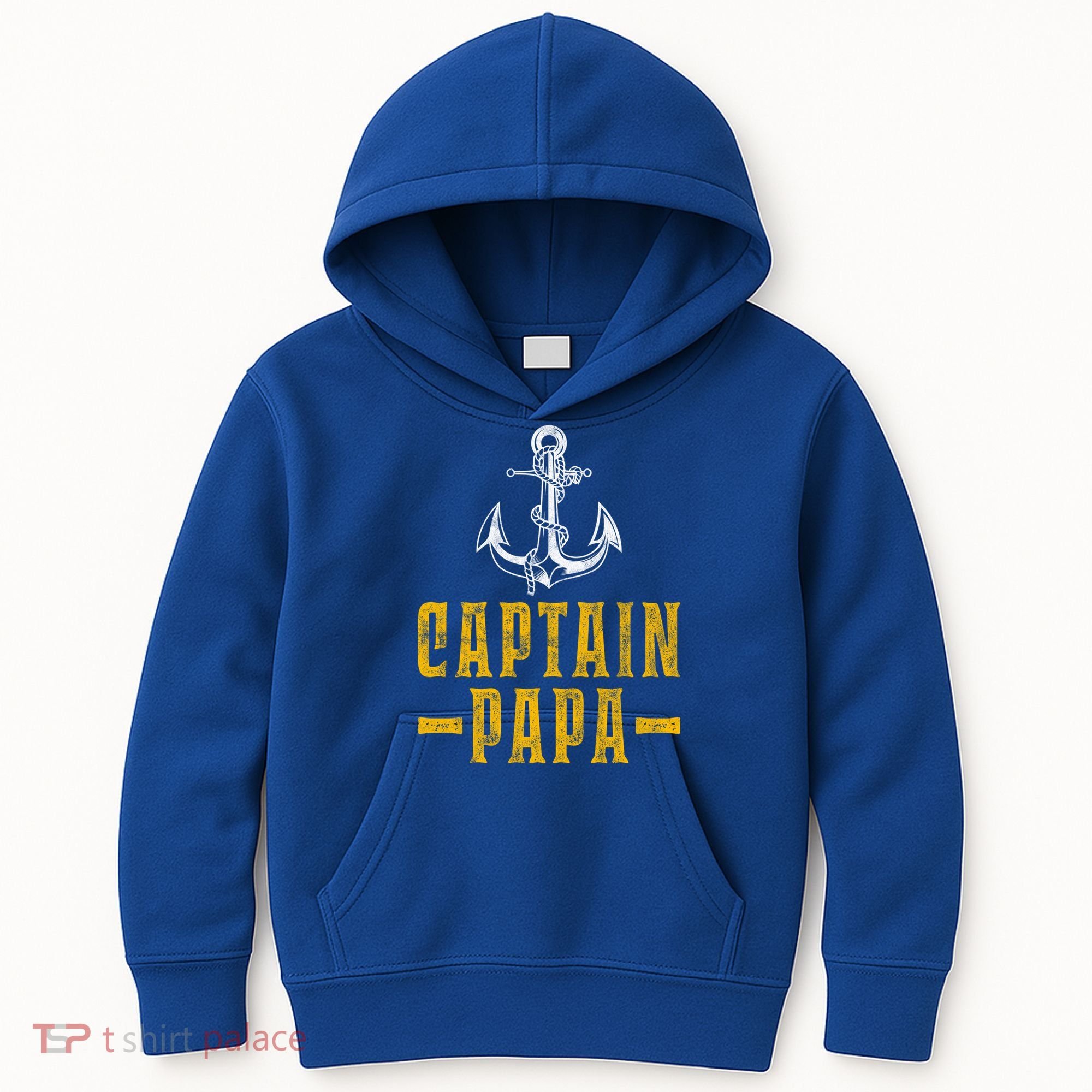 Captain Papa Pontoon Boat Owner Captain Sailors Boating Gift Kids Hoodie