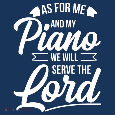 Christian Piano Player Design Serve The Lord Pianist Gift Women's V-Neck T-Shirt