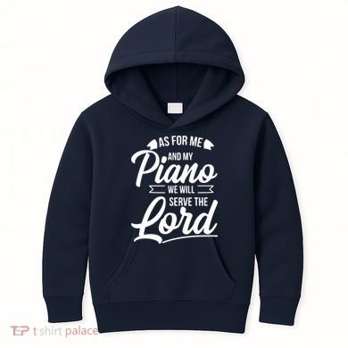 Christian Piano Player Design Serve The Lord Pianist Gift Kids Hoodie