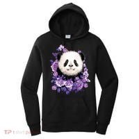 Cute Panda Purple Flowers Panda Lovers Gift Women's Hoodie thumb 0